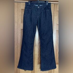 EUC Vintage CALVIN KLEIN Women JEANS Dark Blue Wide Leg Size 6